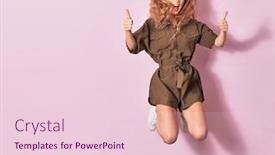  Presentation with clothes - Audience pleasing slide deck consisting of young-beautiful-woman-wearing-casual backdrop and a lemonade colored foreground