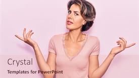  Presentation with clothes - Presentation consisting of young-beautiful-woman-wearing-casual background and a lemonade colored foreground