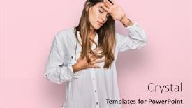  Presentation with flu virus - Colorful presentation design enhanced with young-beautiful-woman-wearing-casual backdrop and a lemonade colored foreground