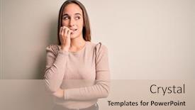  Presentation with nails - PPT theme with young-beautiful-woman-wearing-casual background and a soft green colored foreground