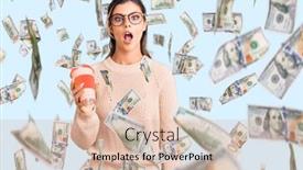  Presentation with takeaway coffee - Cool new presentation theme with young-beautiful-woman-wearing-glasses backdrop and a lemonade colored foreground