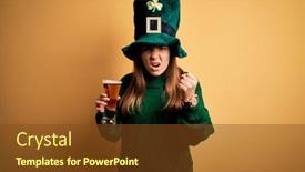  Presentation with beautiful green - PPT layouts consisting of young-beautiful-woman-wearing-green background and a tawny brown colored foreground