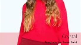  Presentation with red - Beautiful presentation design featuring young-beautiful-woman-wearing-red backdrop and a red colored foreground