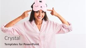  Presentation with great idea - Theme with young-beautiful-woman-wearing-sleep background and a lemonade colored foreground