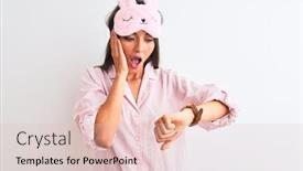  Presentation with sleep time - Slides having young-beautiful-woman-wearing-sleep background and a lemonade colored foreground