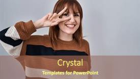  Presentation with peace - Slide deck consisting of young-beautiful-woman-wearing-striped background and a tawny brown colored foreground