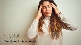  Presentation with winter - Beautiful slide deck featuring young-beautiful-woman-wearing-winter backdrop and a coral colored foreground