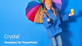  Presentation with takeaway coffee - Amazing slide set having young-beautiful-woman-wearing-winter backdrop and a teal colored foreground