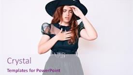  Presentation with flu virus - Audience pleasing presentation design consisting of young-beautiful-woman-wearing-witch backdrop and a sky blue colored foreground