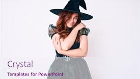  Presentation with self love - Colorful PPT layouts enhanced with young-beautiful-woman-wearing-witch backdrop and a sky blue colored foreground