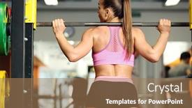  Presentation with surgery training - Audience pleasing theme consisting of young beautiful woman with barbell backdrop and a coral colored foreground
