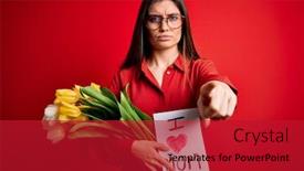  Presentation with young mothers - Slide deck consisting of young-beautiful-woman-with-blue background and a crimson colored foreground