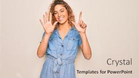  Presentation with blue eyes technology eye scan - Theme enhanced with young-beautiful-woman-with-blue background and a lemonade colored foreground