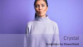  Presentation with blue eyes - Theme consisting of young-beautiful-woman-with-blue background and a light blue colored foreground
