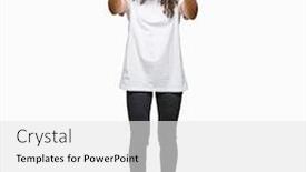  Presentation with real woman hair texture human - Beautiful PPT theme featuring young-beautiful-woman-with-curly backdrop and a white colored foreground