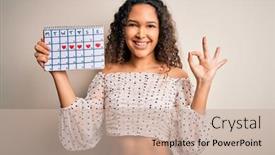  Presentation with curly hair - Audience pleasing slide deck consisting of young-beautiful-woman-with-curly backdrop and a soft green colored foreground