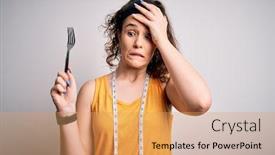  Presentation with curly hair - Cool new PPT theme with young-beautiful-woman-with-curly backdrop and a yellow colored foreground