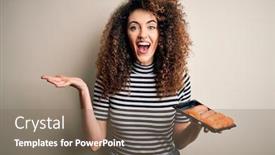  Presentation with curly hair - Amazing PPT theme having young-beautiful-woman-with-curly backdrop and a violet colored foreground