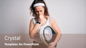  Presentation with hair care - Slide deck featuring young-beautiful-woman-with-curly background and a coral colored foreground