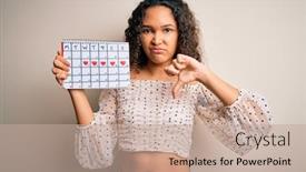  Presentation with curly hair - Cool new slide set with young-beautiful-woman-with-curly backdrop and a coral colored foreground