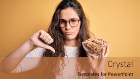  Presentation with curly hair - Cool new theme with young-beautiful-woman-with-curly backdrop and a  colored foreground