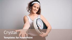  Presentation with acceptance - Beautiful presentation theme featuring young-beautiful-woman-with-curly backdrop and a coral colored foreground