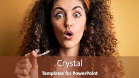  Presentation with orthodontic - Amazing presentation having young-beautiful-woman-with-curly backdrop and a tawny brown colored foreground