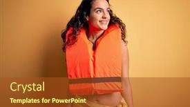  Presentation with curly hair - Slides featuring young-beautiful-woman-with-curly background and a tawny brown colored foreground