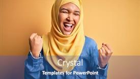  Presentation with curly hair - Presentation theme with young-beautiful-woman-with-curly background and a ocean colored foreground