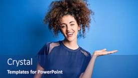  Presentation with curly hair - Amazing PPT layouts having young-beautiful-woman-with-curly backdrop and a ocean colored foreground