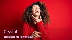  Presentation with body piercing - Amazing slide set having young-beautiful-woman-with-curly backdrop and a crimson colored foreground