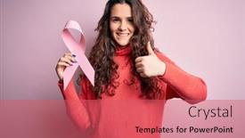  Presentation with curly hair - Cool new slides with young-beautiful-woman-with-curly backdrop and a coral colored foreground