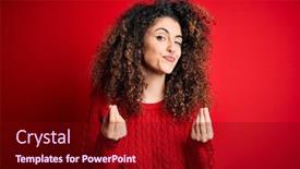  Presentation with salary - Colorful PPT theme enhanced with young-beautiful-woman-with-curly backdrop and a wine colored foreground