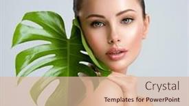  Presentation with beautiful-green - Presentation enhanced with young-beautiful-woman-with-green and a lemonade colored foreground