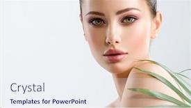  Presentation with beautiful skin - Amazing presentation theme having young-beautiful-woman-with-healthy backdrop and a sky blue colored foreground