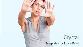  Presentation with frame pink - Presentation enhanced with young-beautiful-woman-with-pink background and a sky blue colored foreground