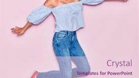  Presentation with lollipop - Theme enhanced with young-beautiful-woman-with-pink background and a lemonade colored foreground