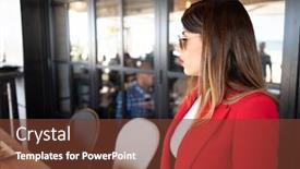  Presentation with beautiful young woman getting face - PPT theme consisting of young-beautiful-woman-with-relaxed background and a tawny brown colored foreground