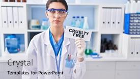  Presentation with cruelty - PPT theme featuring young-beautiful-woman-working background and a lemonade colored foreground