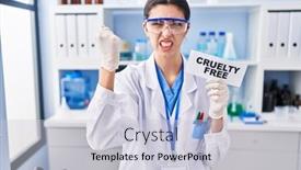  Presentation with cruelty - Presentation theme enhanced with young-beautiful-woman-working background and a lemonade colored foreground