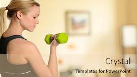  Presentation with home - Cool new theme with young-beautiful-woman-workingout-inside backdrop and a lemonade colored foreground