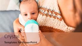  Presentation with baby milk - Amazing theme having young-beautiful-woman backdrop and a coral colored foreground