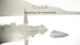  Presentation with black prayer - Presentation theme enhanced with young-beautiful-woman background and a sky blue colored foreground