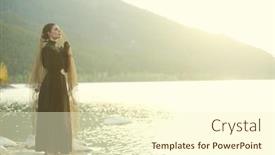  Presentation with black prayer - Slides consisting of young-beautiful-woman background and a cream colored foreground