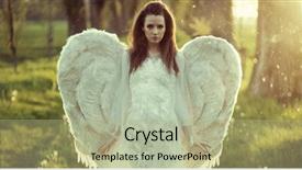  Presentation with devil and angel - PPT theme enhanced with young beauty as an angel background and a mint green colored foreground