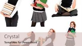  Presentation with beauty - Amazing presentation design having young-beauty-student-girl-over backdrop and a lemonade colored foreground