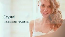  Presentation with bathroom - Amazing theme having young beautyful woman in bathroom backdrop and a  colored foreground