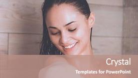  Presentation with bathroom - Audience pleasing presentation consisting of young beautyful woman under shower backdrop and a  colored foreground