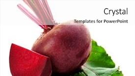  Presentation with isolated fall oak leaf - PPT layouts with young beets with leaf isolated background and a white colored foreground