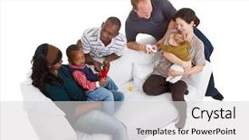  Presentation with families - Theme featuring pilgrims walk across the sand during low tide to the monastery mont saint michel in france background and a white colored foreground